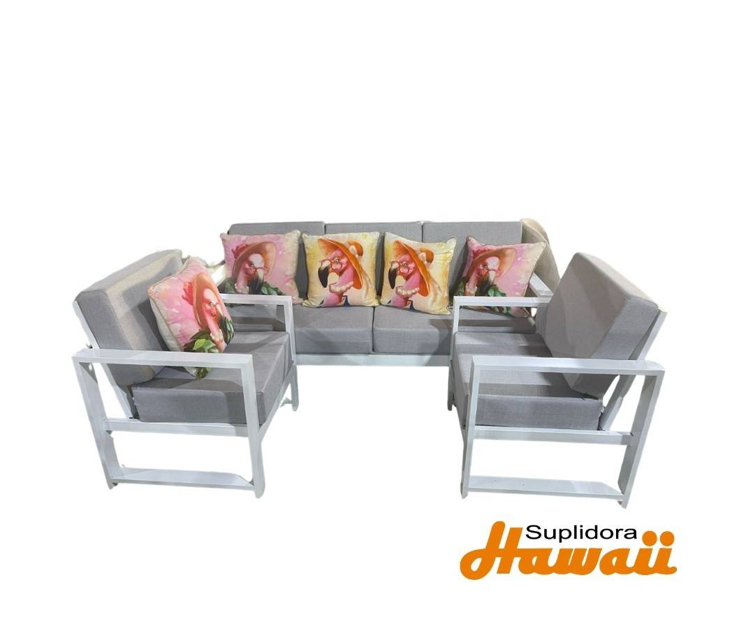MUEBLE EN HIERRO BLANCO S3 2B 1M TAPIZGRIS 