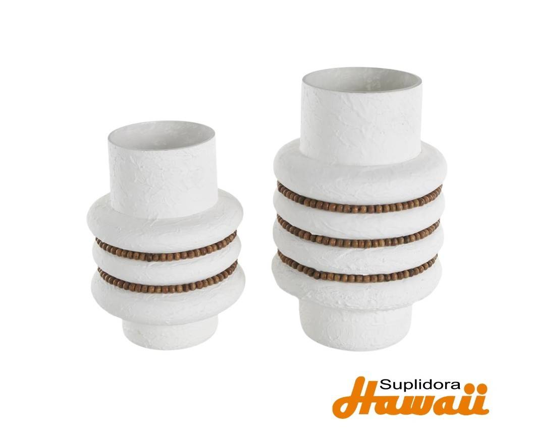 JARRON DCRISTAL BLANCO S2 a13985 TEXTUALIZADA CON RAYA MARRON 12 10H