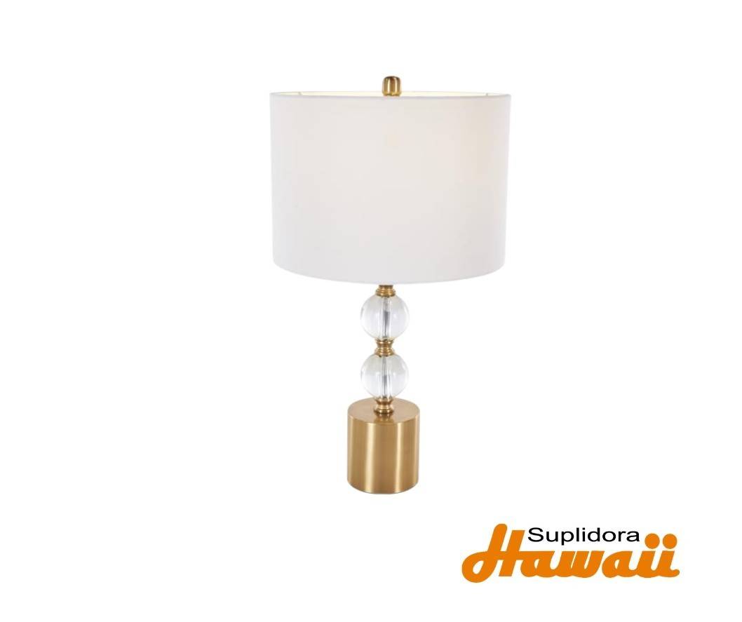 LAMPARA DMESA COSMOPOLITAN CON 15502 ESFERA DCRISTAL BLANCA a14W 25H