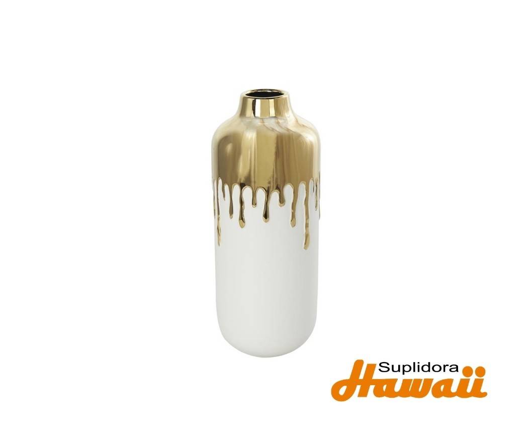 JARRON CONTEMPORANEO GOTEO a71497 DERRETIDO DORADO CBLANCO 5W 14H