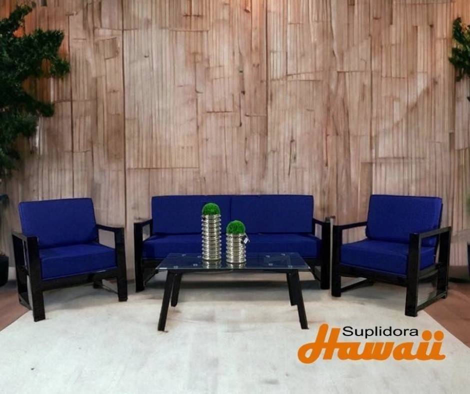 MUEBLE EN HIERRO AZUL OSCURO S3 2B 1M
