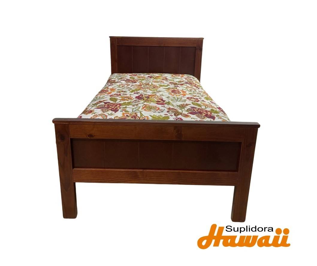 CAMA TWIN 902100-KD CAOBA 902100C