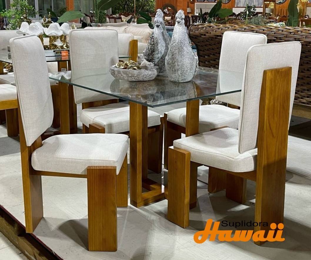 COMEDOR LUXURY NATURAL 4S TAPIZCREMA TCRISTAL FI