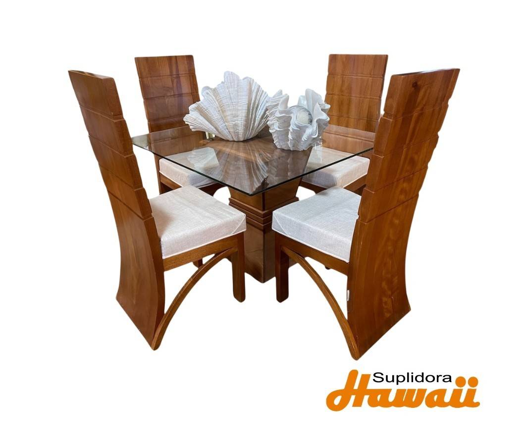 COMEDOR ZEBRA NATURAL 4S TAPIZCREMA