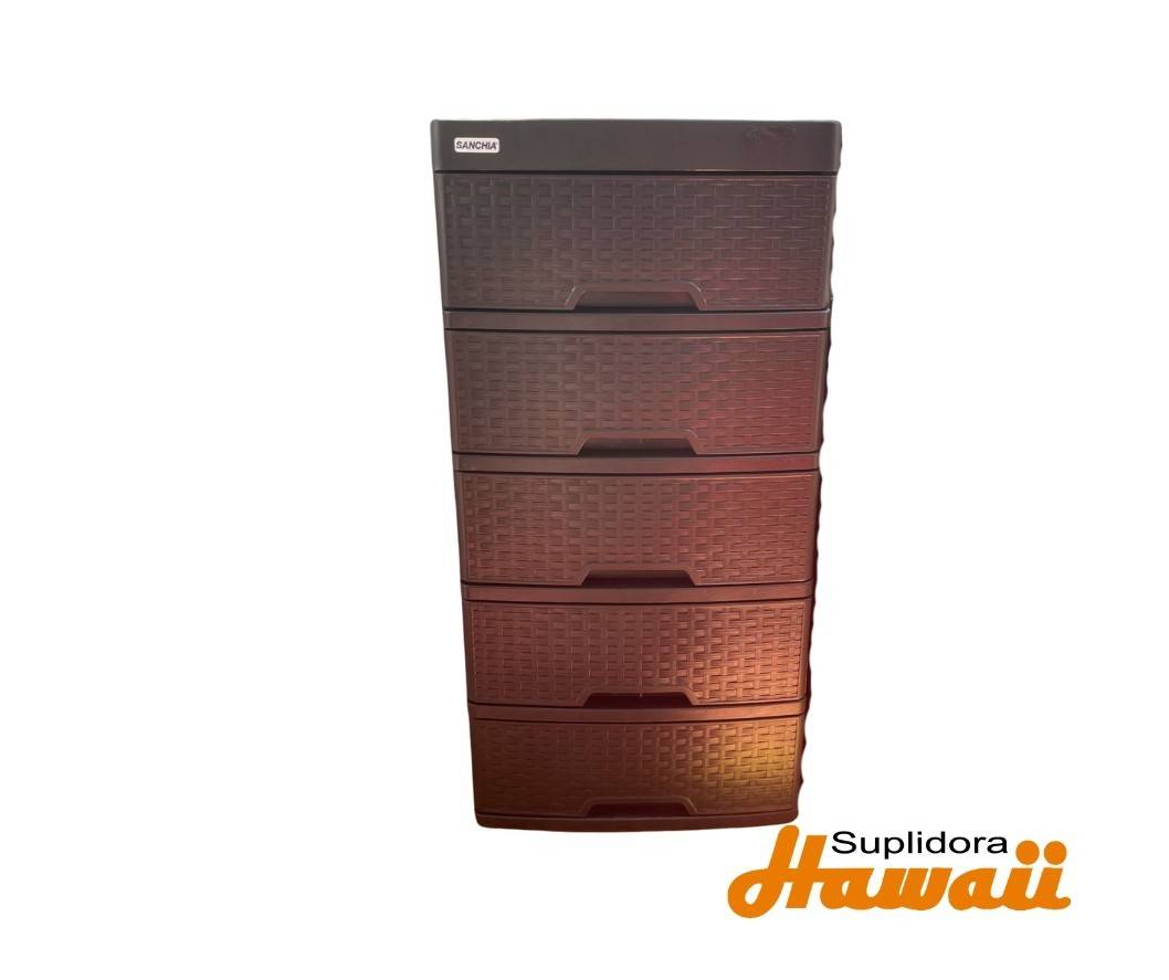 GAVETERO PLASTICO POWER-RATAN MARRON 60X40X1605CMACUERDO