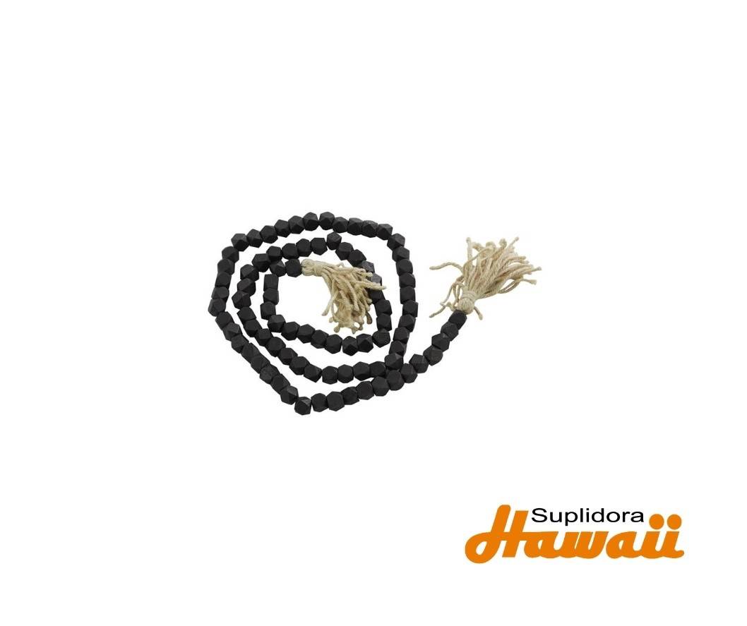GUINALDA DE CUENTAS HEXAGONALES 89656 NEGRA 80L