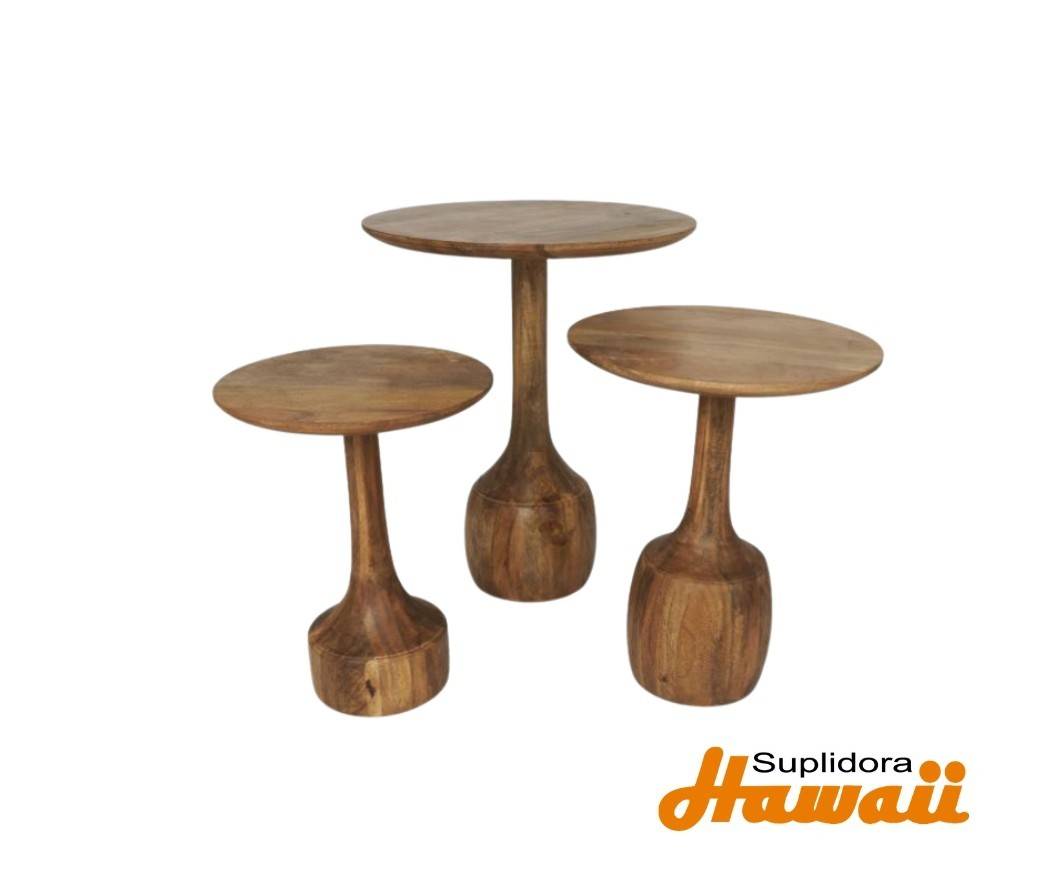 MESA AUXILIAR S3 DE MADERA MARRON 33535 24 20 18H