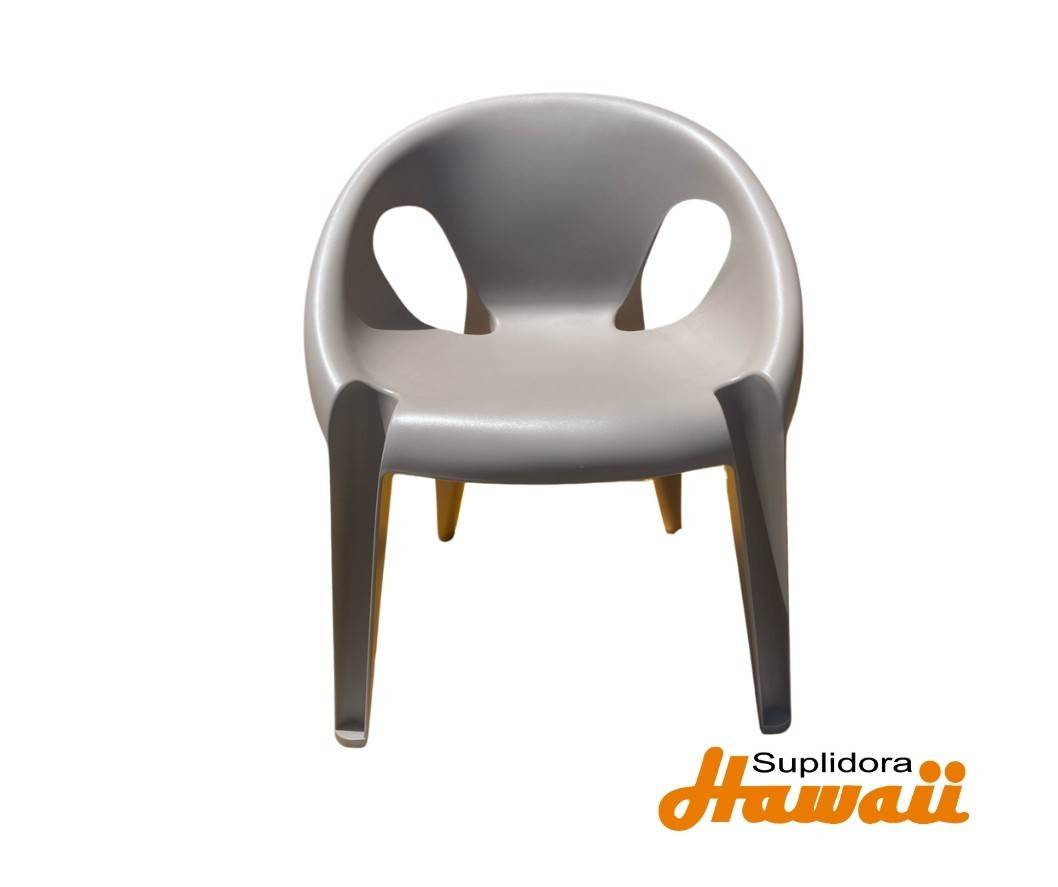 SILLA PLASTICA SPACE CBRAZO CREMA
