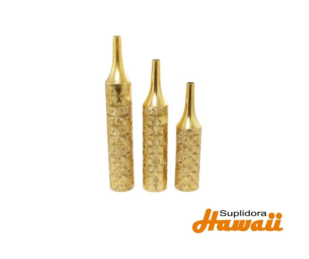 BOTELLA DECORATIVAS S3 EN METAL 28120 DORADO 36 30 25H