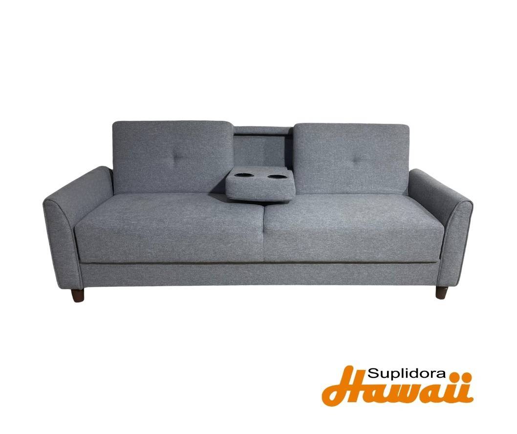 SOFA CAMA C2 PORTAVASOS GRIS D069-DK