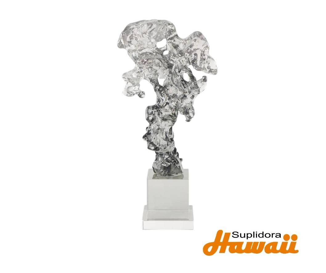 ESCULTURA ABSTRACTA DCRISTAL 13973 TRANSPARENTE 8W 15H
