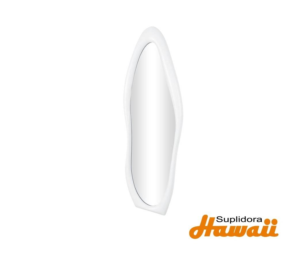 ESPEJO DE PARED ONDULADO MARCO 32941 DMADERA BLANCO 24W 63H