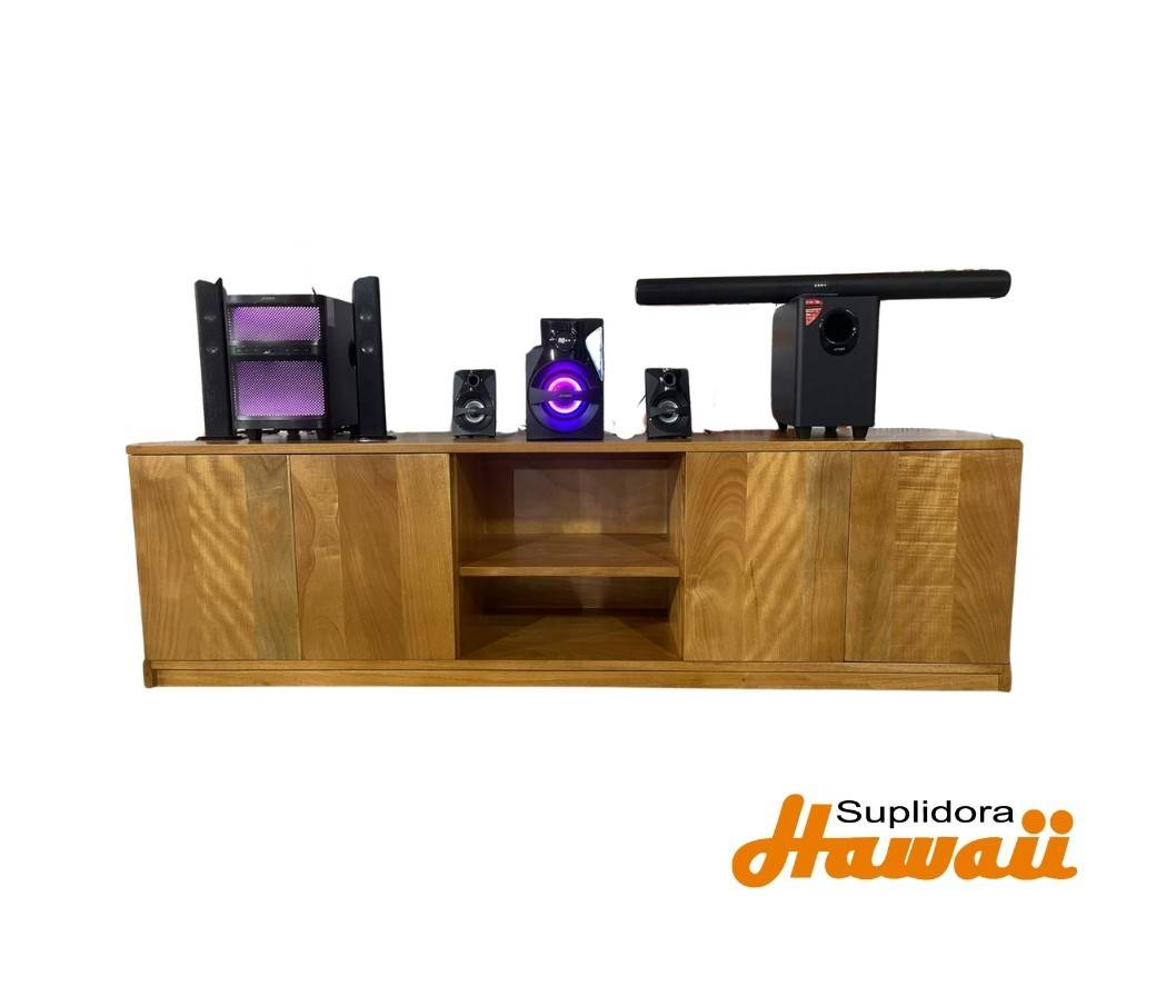 MUEBLE TV MADERA NATURAL 90 DR