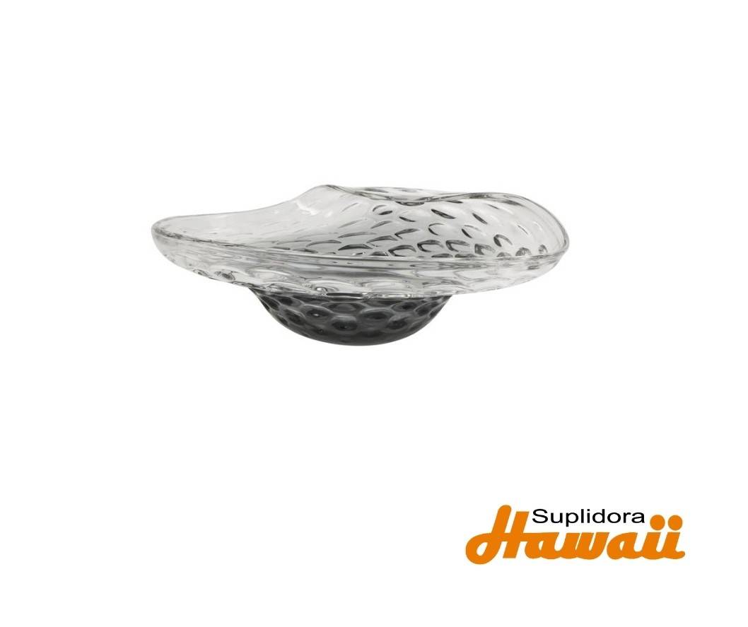 CUENCO ONDULADO DE VIDRIO NEGRO 99627 DIFUMINADO 19W 6H