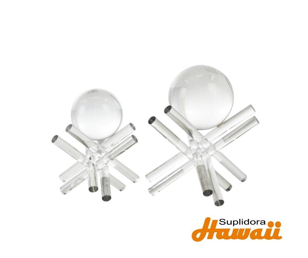 ESCULTURA EN CRISTAL JACK S2 CON a33976 ORBE EN REPOSO TRANSPARENTE 8 7H