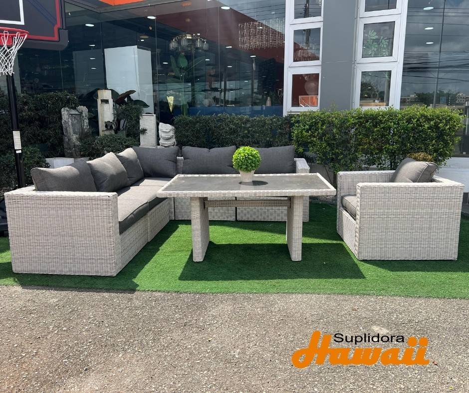 JUEGO TERRAZA L CMESA 1B PJ-Y843 CREMA