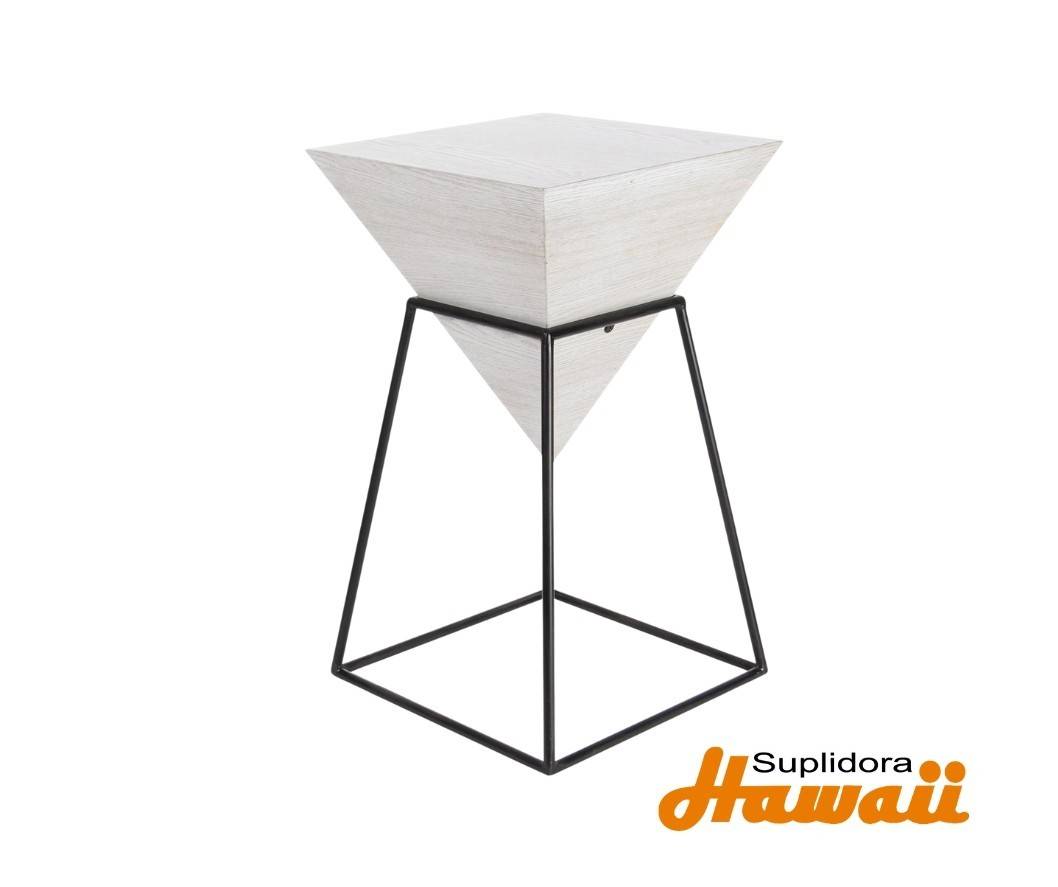 MESA PIRAMIDE INTERTIDA MADERA 85247 BLANCA CBASE NEGRA 14W 24H