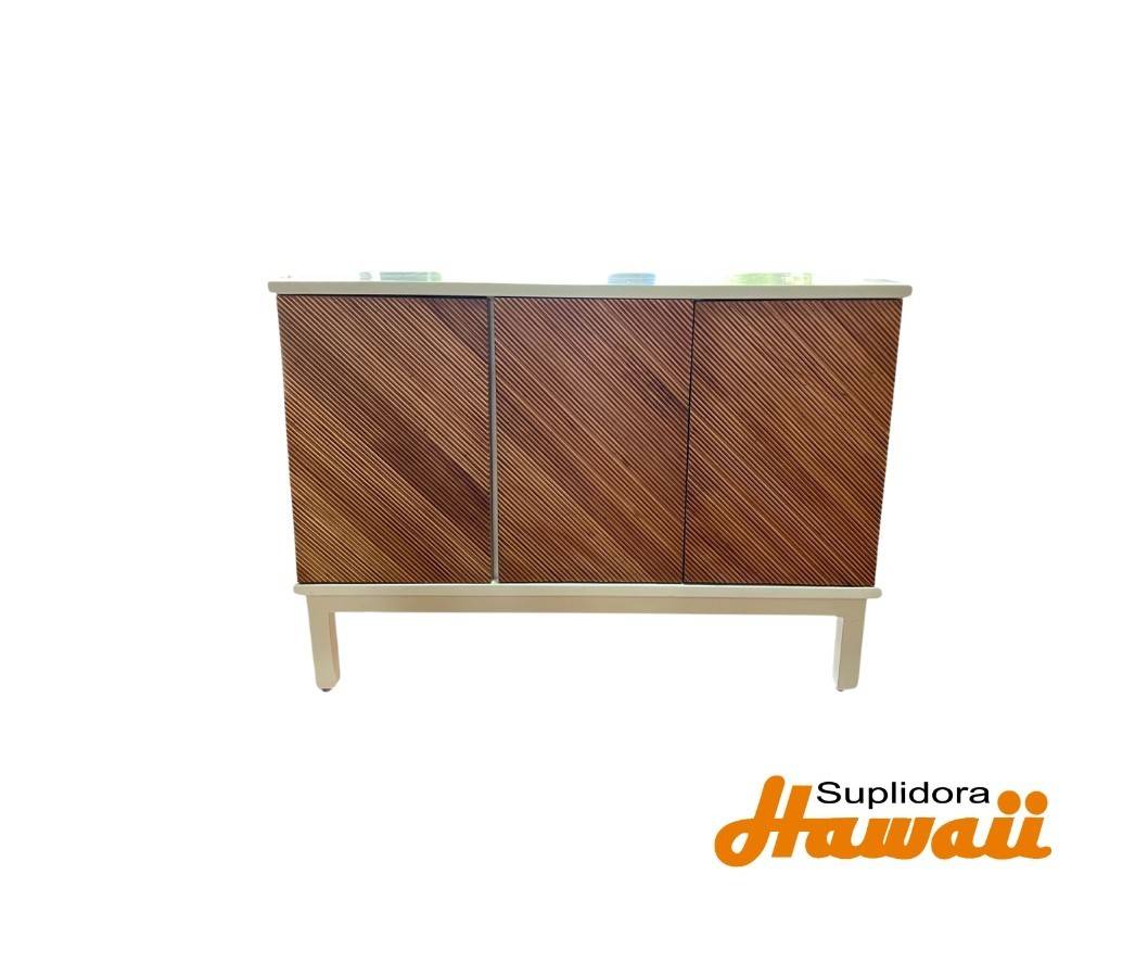 CREDENZA BLANCA CPUERTA NATURAL 48 PM