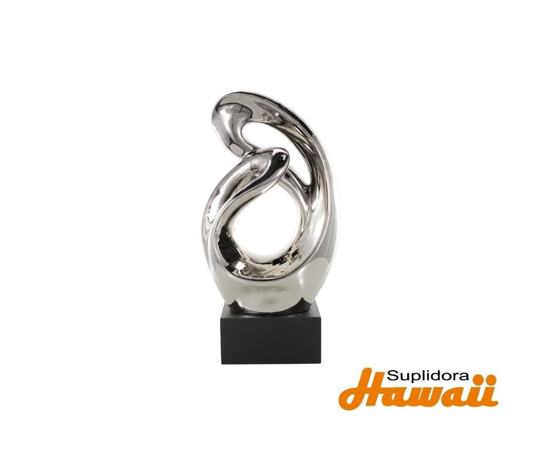 ESCULTURAMINIMALISTA DE CERAMICA 89088 PALTEADA 14W 27H