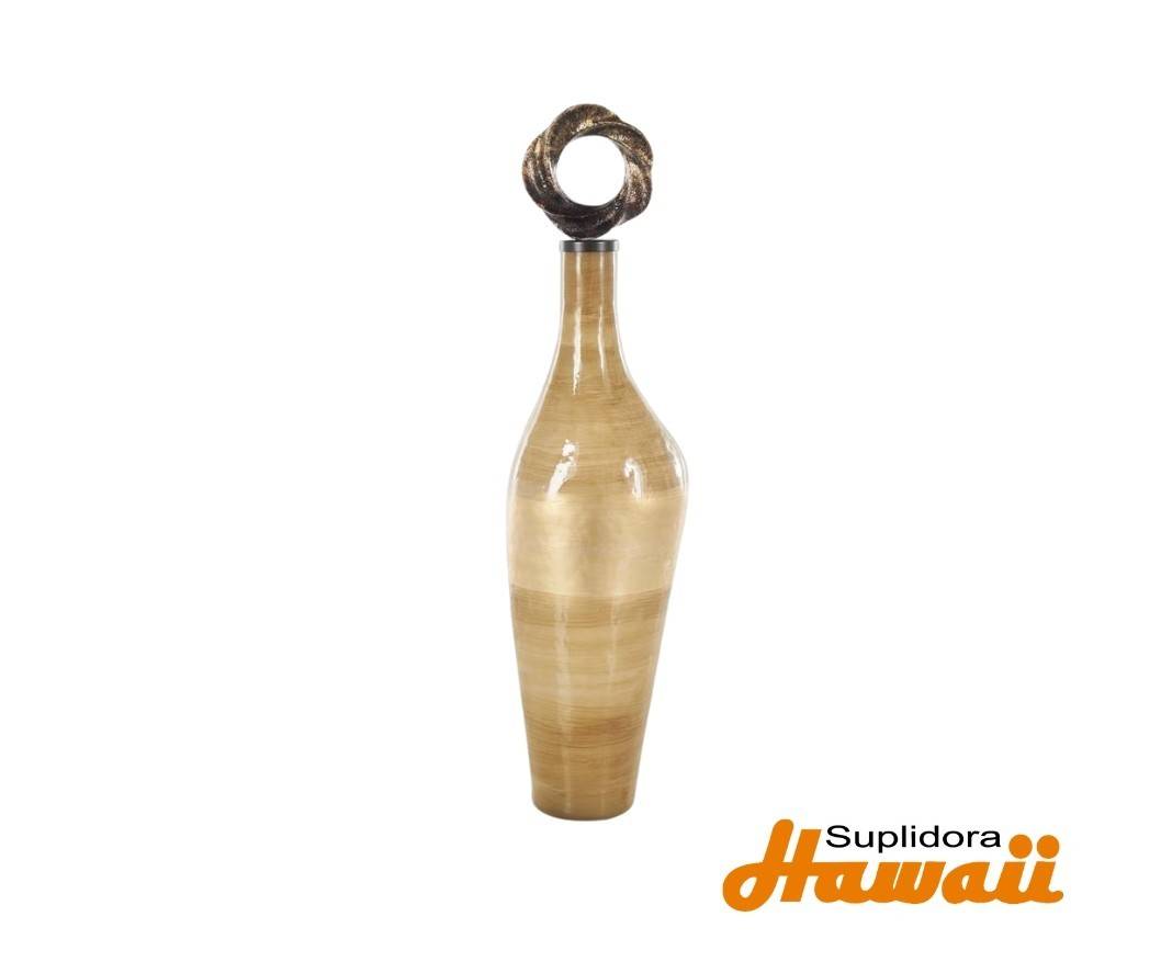 JARRON MARRON CLARO CEPILLADO 14688 CTAPA DE ARO EN BRONCE 6W 23H