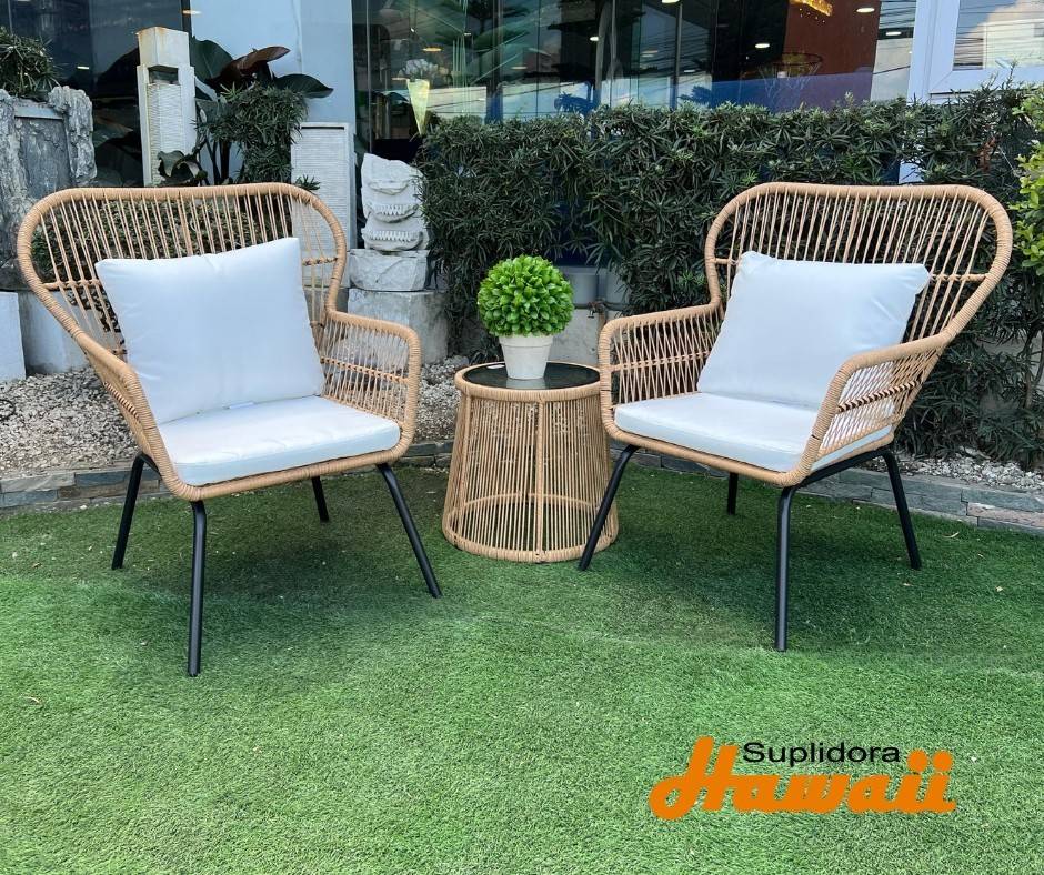 JUEGO TERRAZA PJ-Y710 2B 1M CREMA