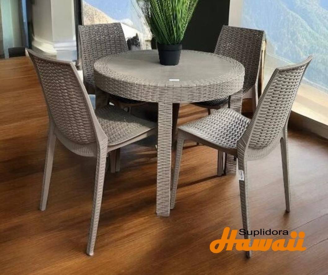 COMEDOR PLASTICO CREMA 4S RTR-DTC-03-G