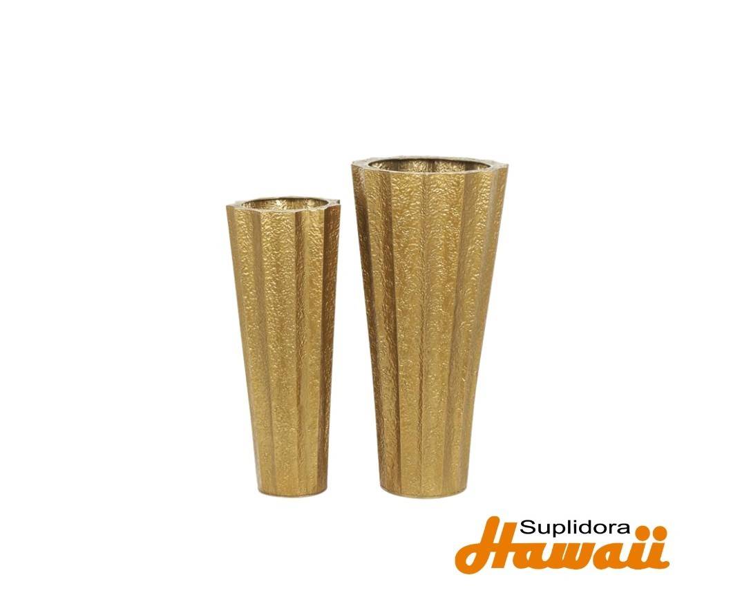 JARRON DORADO S2 ALTO DE METAL 10969 TEXTUALIZADO 33 30H