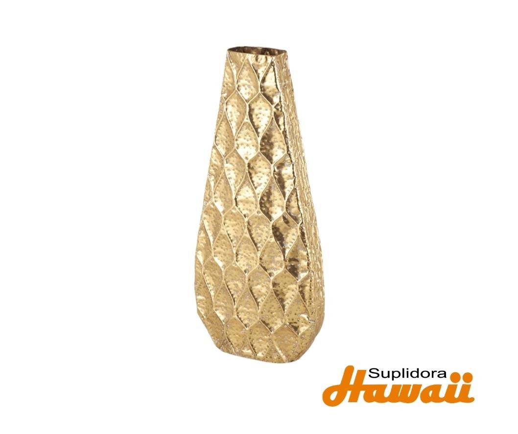 JARRON DMETAL DORADO TEXTUALIZADO 13682 DISEO DE LAGRIMA CON CAVA