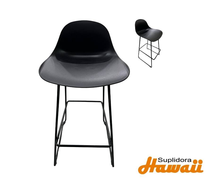 SILLA BAR NEGRA RF818-2B 45X44X91CMS