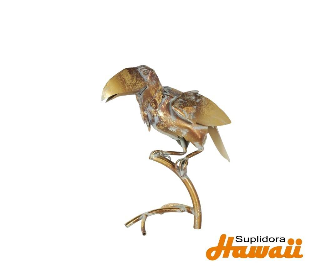 ESCULTURA DE TUCAN CON BASE D RAMA 10968 7W 16H