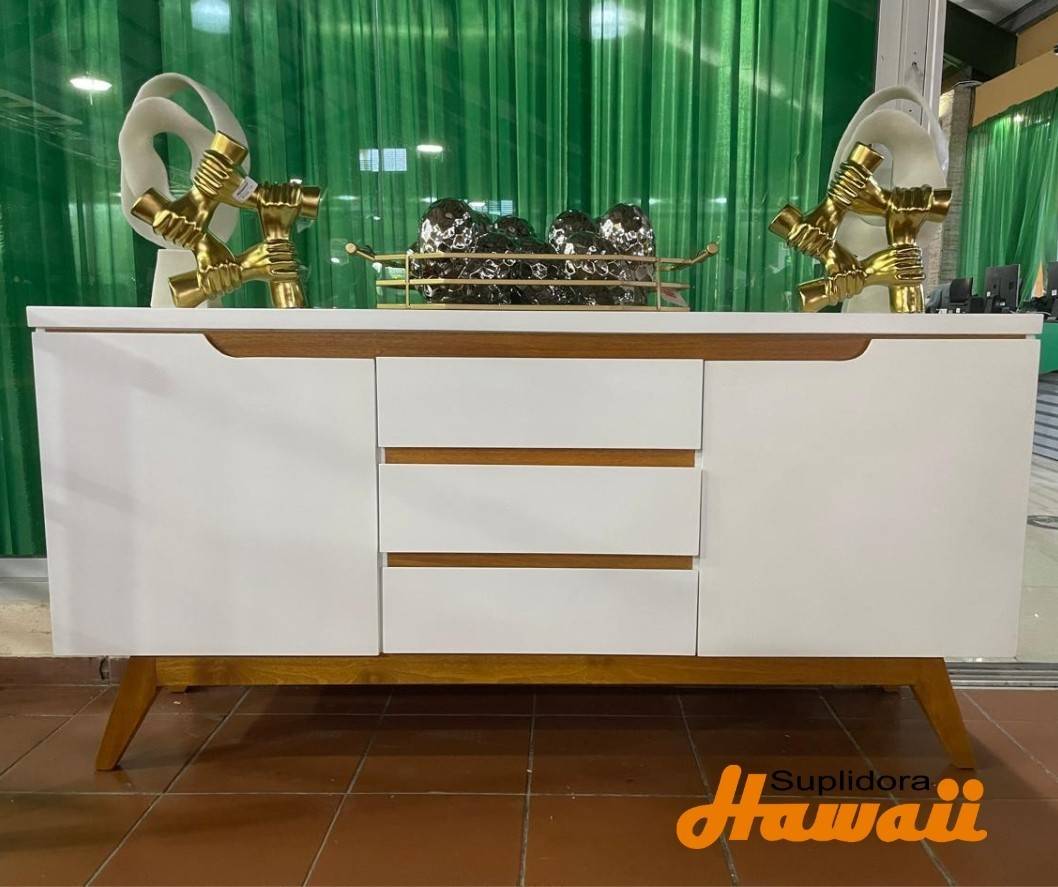 CREDENZA BLANCA CON ROBLE 72 2GAV CENTRO 2P LATERALES